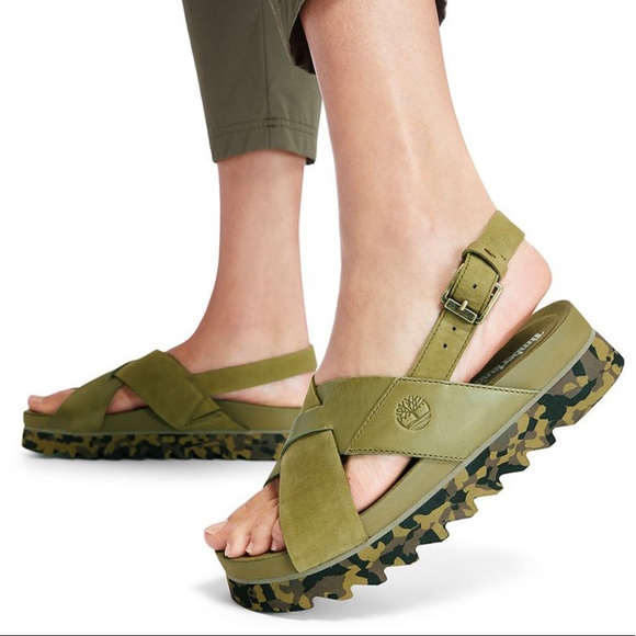 Timberland Women’s Santa Monica Sunrise Olive Sandals - Picture 8 of 8